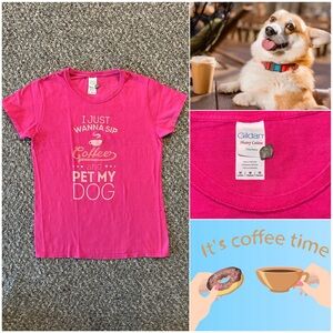 ‘Sip Coffee and Pet a Dog’ Tee Shirt